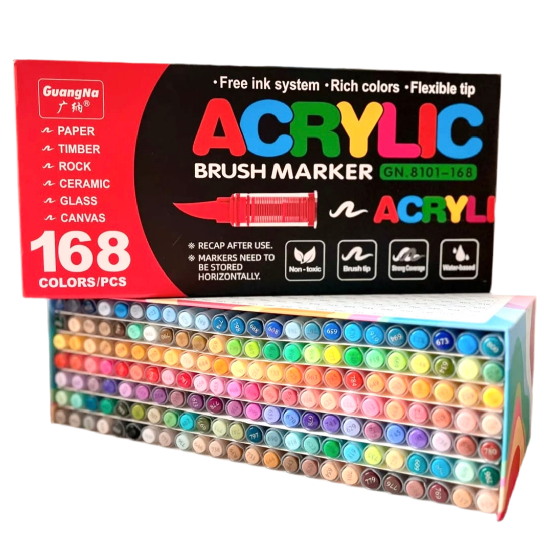Acrylic markers - 168 colors