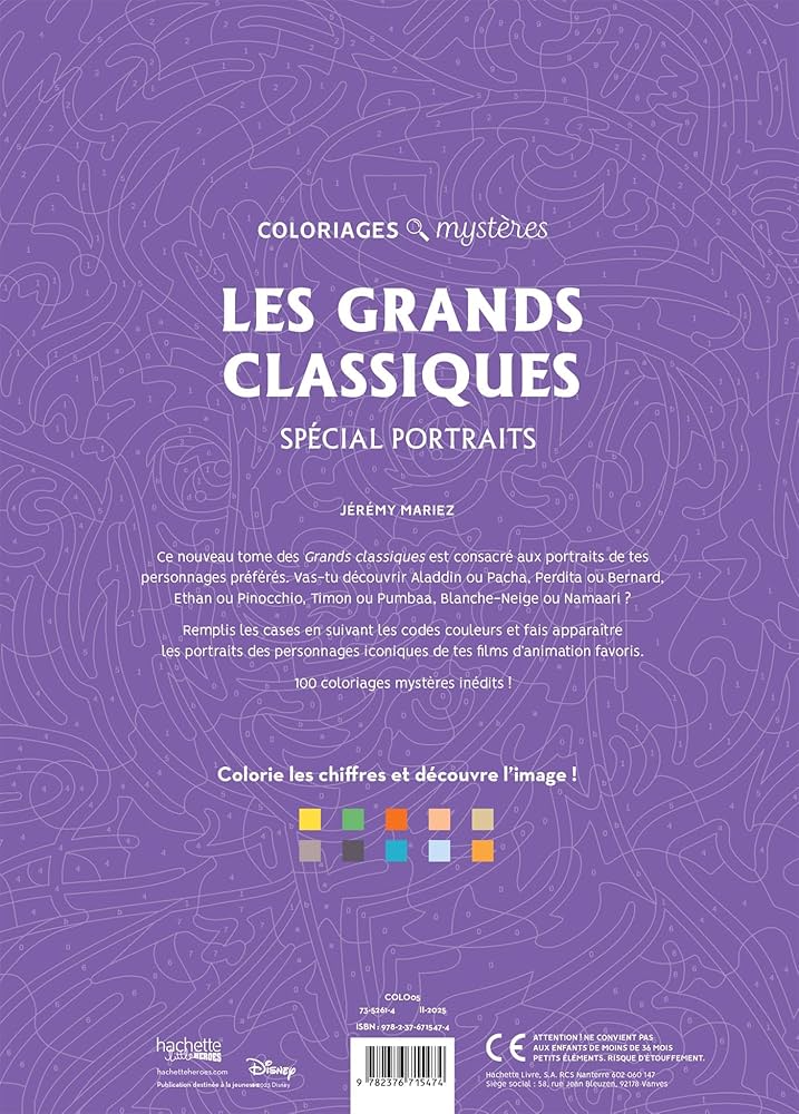 Omalovánka - Les grand classiques spécial portraits