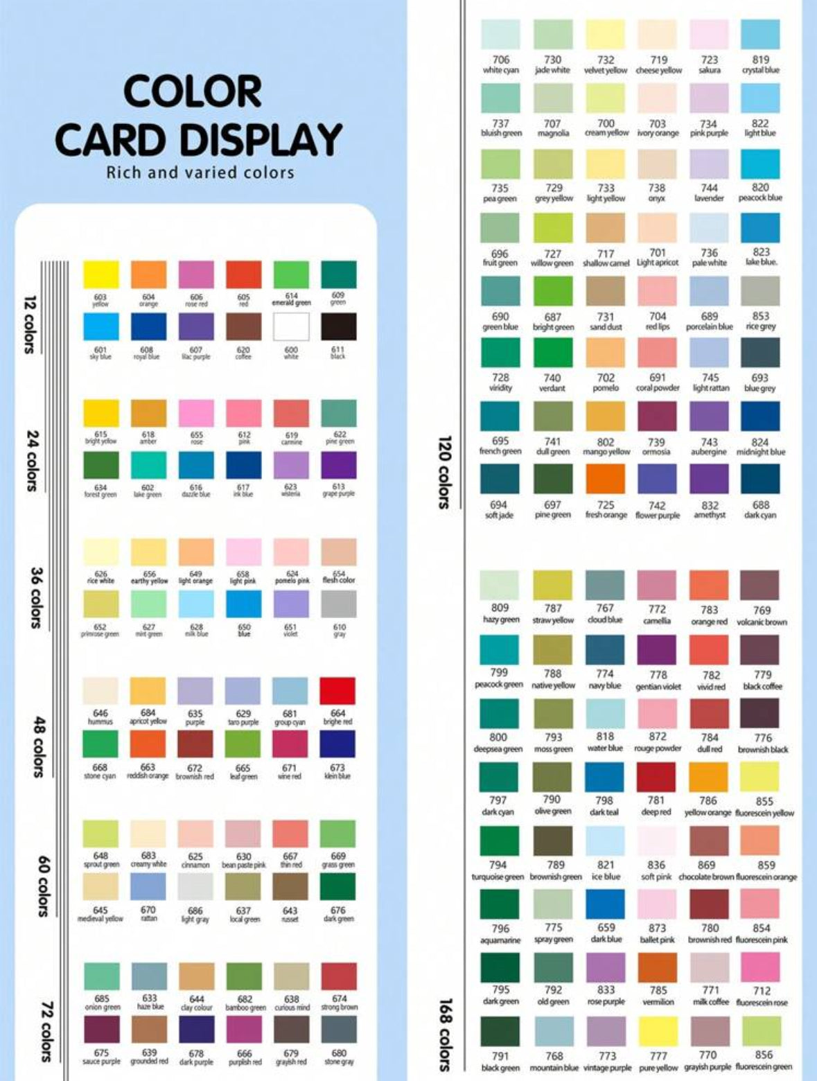 Acrylic markers - 168 colors
