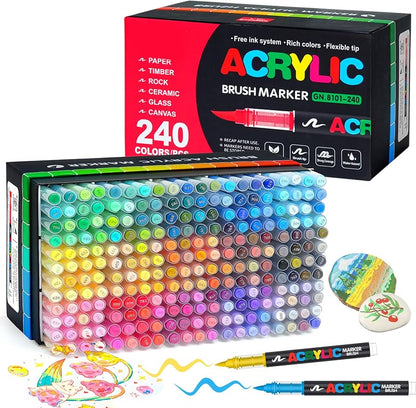 Akrylové fixy - 240 barev￼