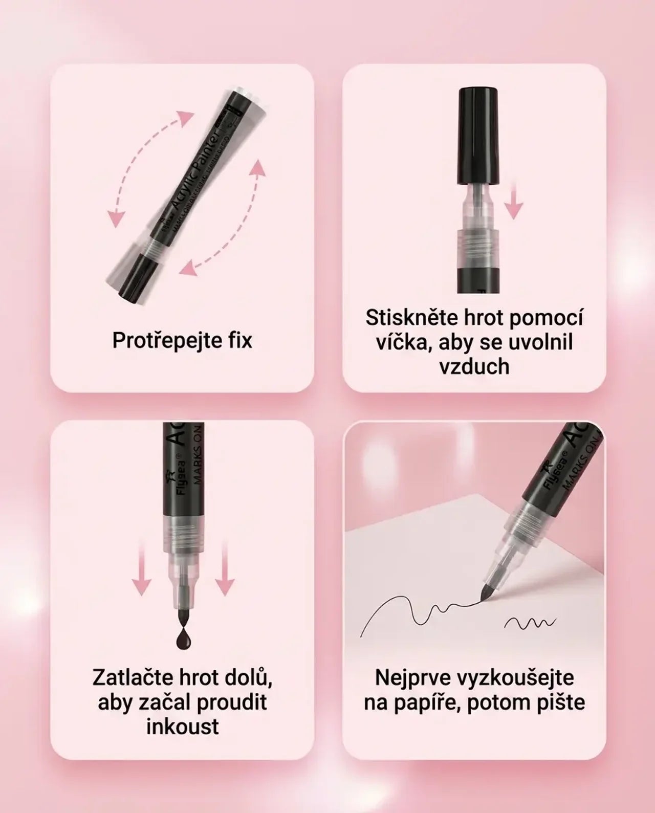 Fixy pro kontur Flysea 1 černa + 1 bila ￼