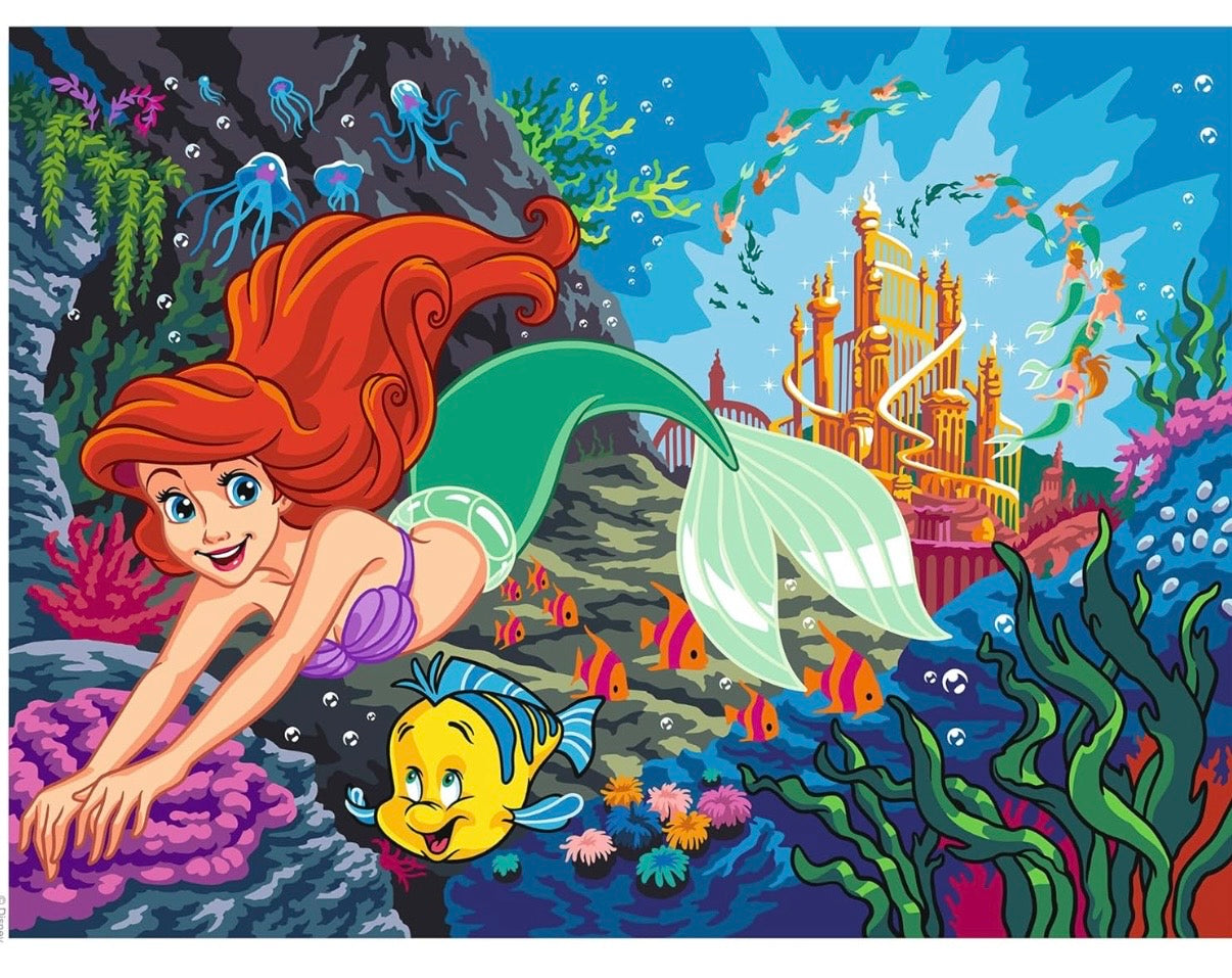 Poster - omalovánka - Disney La Petite Sirène XXL