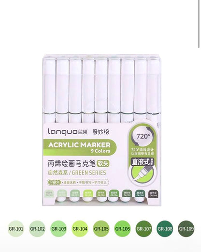 Akrylové fixy Languo – Green