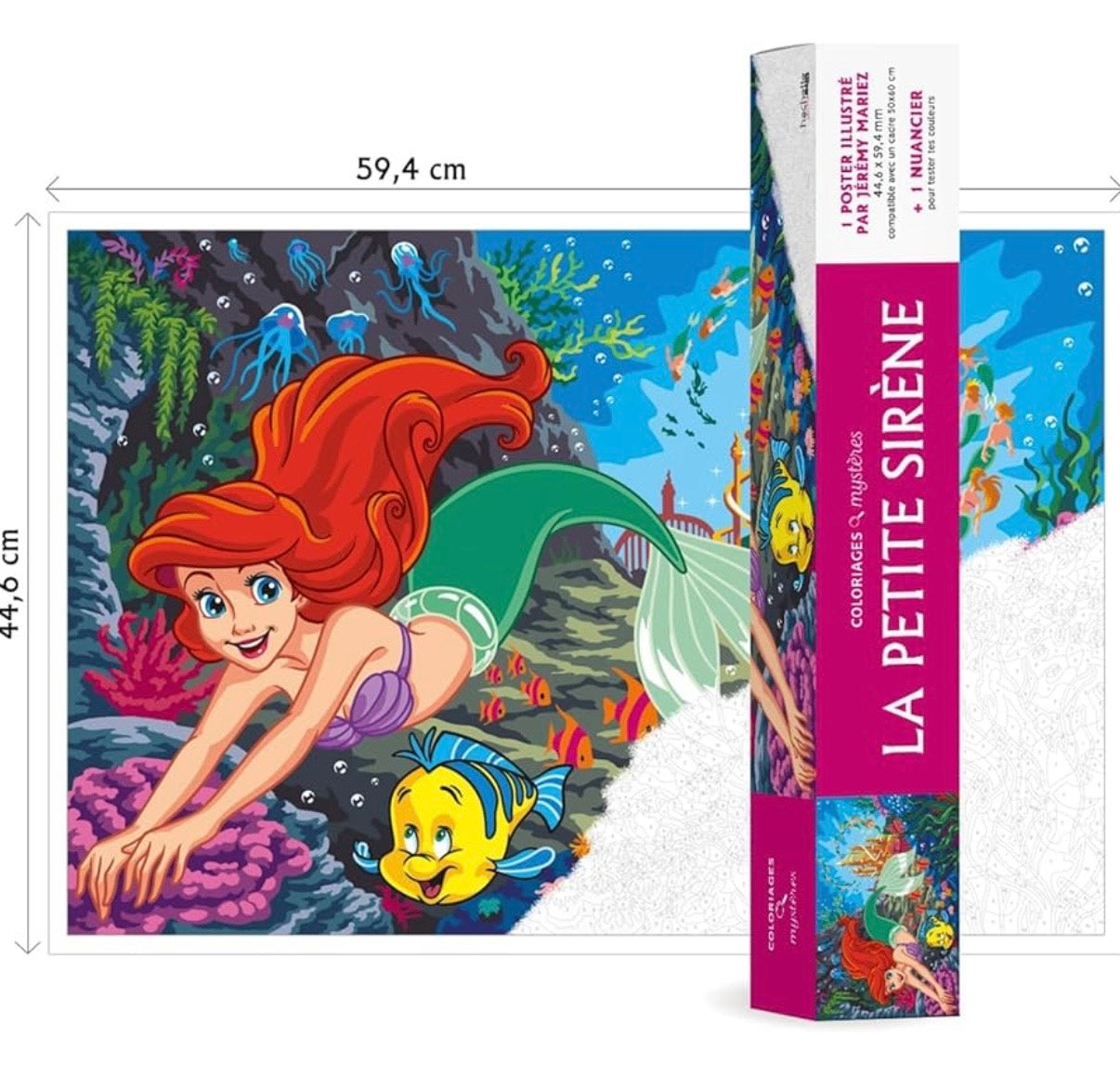 Poster - omalovánka - Disney La Petite Sirène XXL