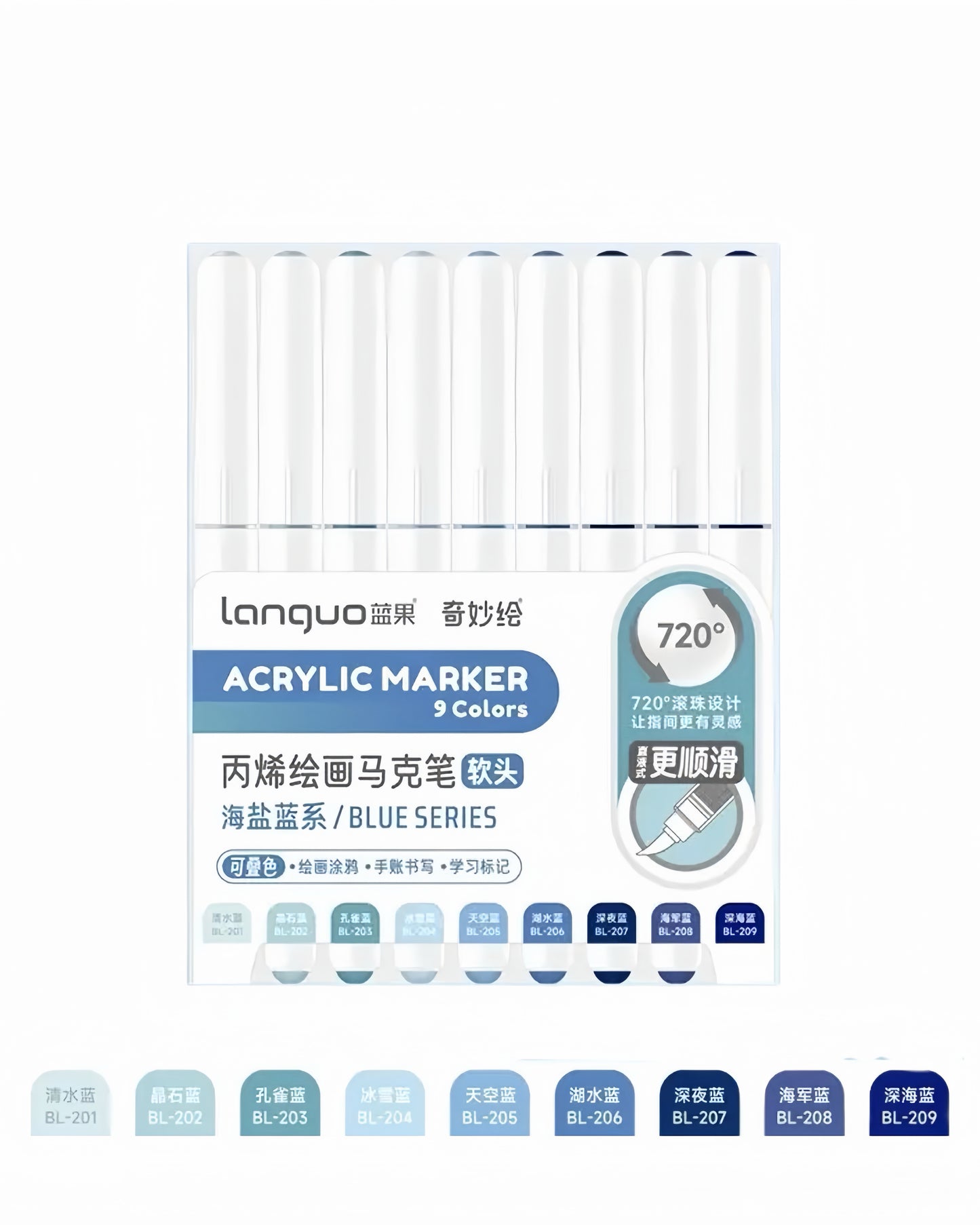 Akrylové fixy Languo – Blue