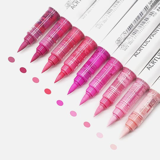 Akrylové fixy Languo – Sweet pink