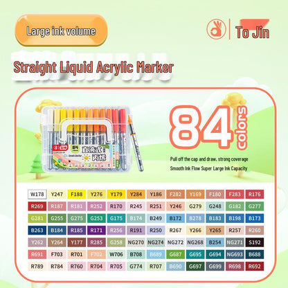 Akrylové fixy s měkkým hrotem - 84 ks￼