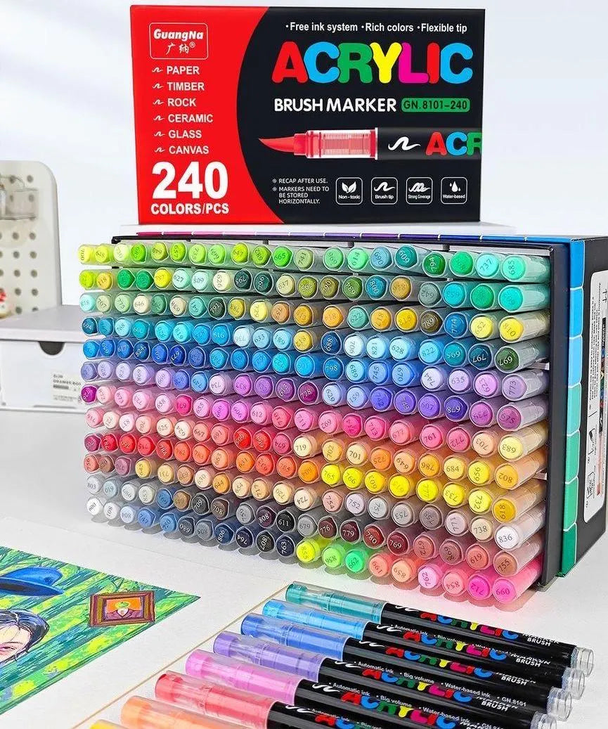 Akrylové fixy - 240 barev￼