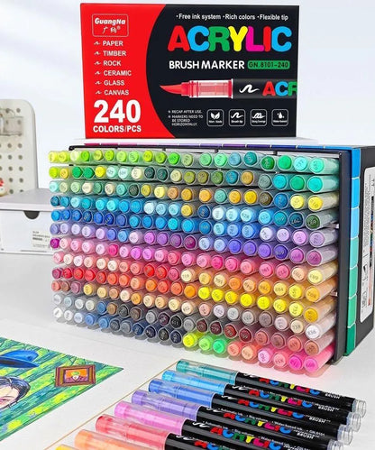 Akrylové fixy - 240 barev￼