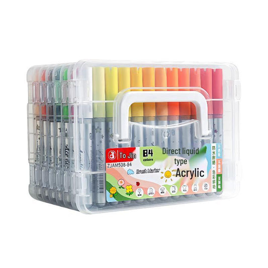 Akrylové fixy s měkkým hrotem - 84 ks￼