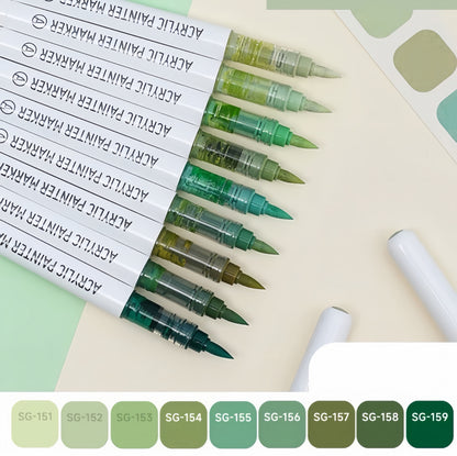 Akrylové fixy Languo - Sage green