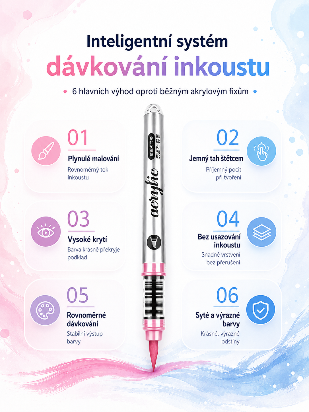 Akrylové fixy Zhijin - 120 ks￼