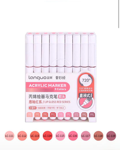 Akrylové fixy Languo – Lip gloss red