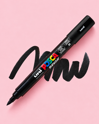 Akrylová fixa Posca Brush PC5BR černá