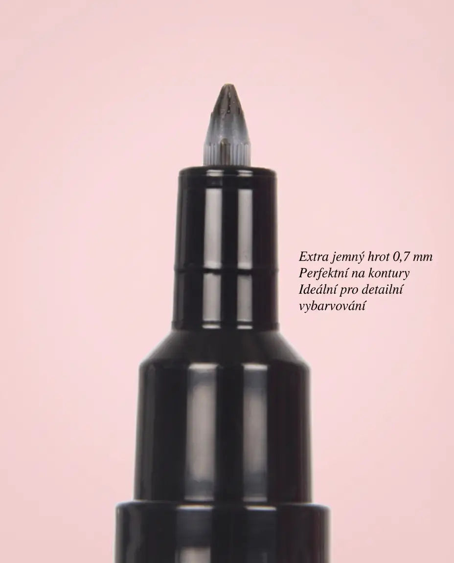 Posca 0,7mm - černá akrylová fixa pro kontury￼