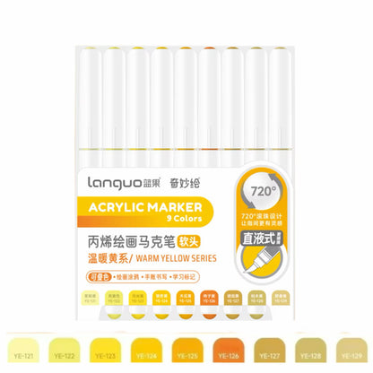 Akrylové fixy Languo - Warm yellow